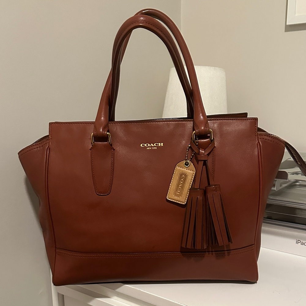 Coach Tan Leather Tote Bag